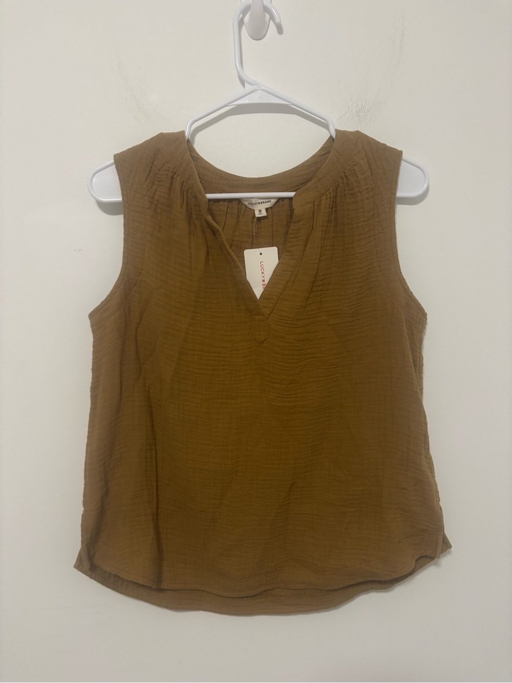 NWT Lucky brand sleeveless cotton green top